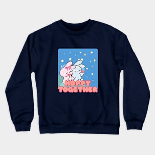 Cute Bunny Happy Together Crewneck Sweatshirt